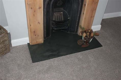 Black Honed Slate Fireplace Hearths