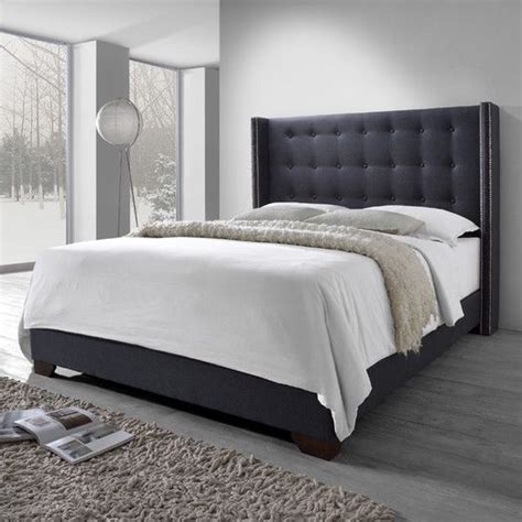Dg Casa Savoy Upholstered Wingback Panel Bed Upholstered Panel Bed
