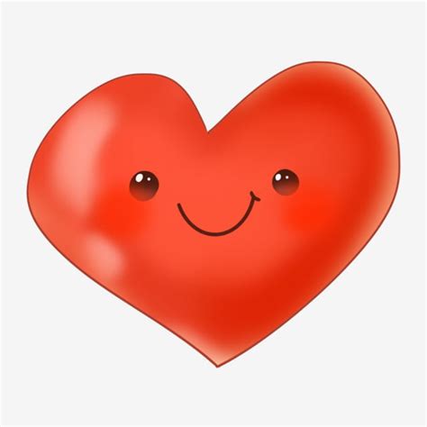 Ilustración De Smiley En Forma De Corazón Rojo Un Corazon Rojo