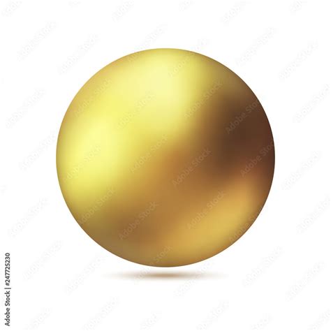 Realistic Gold Metal Sphere Vector Golden Ball Stock Vector Adobe Stock
