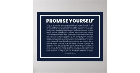 Optimist Creed Promise Yourself Poster Zazzle