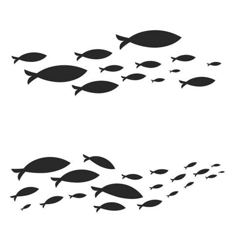 School Of Fish Illustrations Royalty Free Vector Graphics And Clip Art