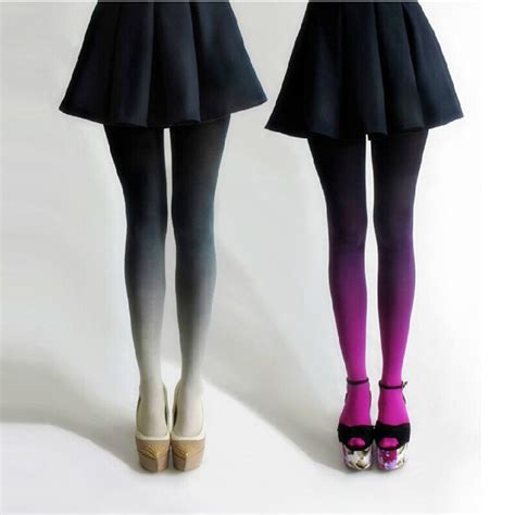 2015 Hot Harajuku Women Pantyhose Stockings Gradient Tights Sexy