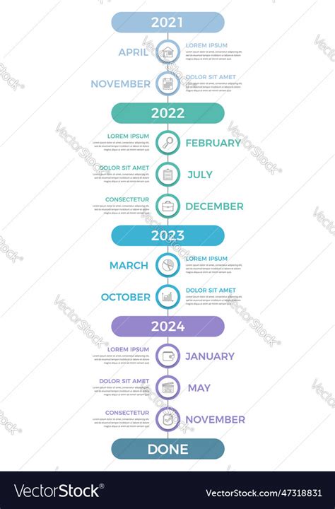 Timeline Infographics Royalty Free Vector Image