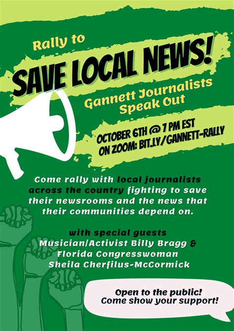 Gannett Journalists Across The Us Will Hold Public Rally Around Their