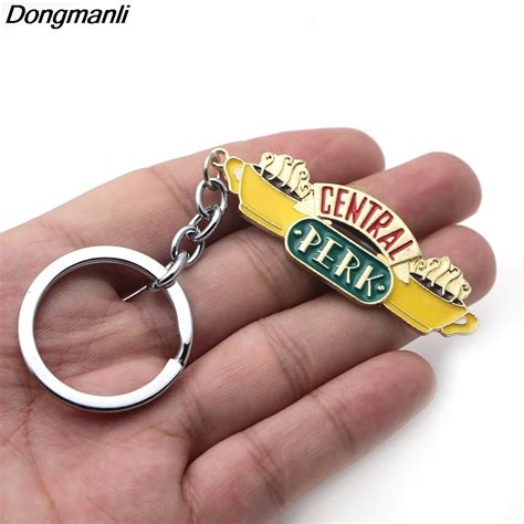 P2351 Dongmanli 1pcs Friends Tv Show Jewelry Central Perk Coffee Time Key Ring Keychain For Good