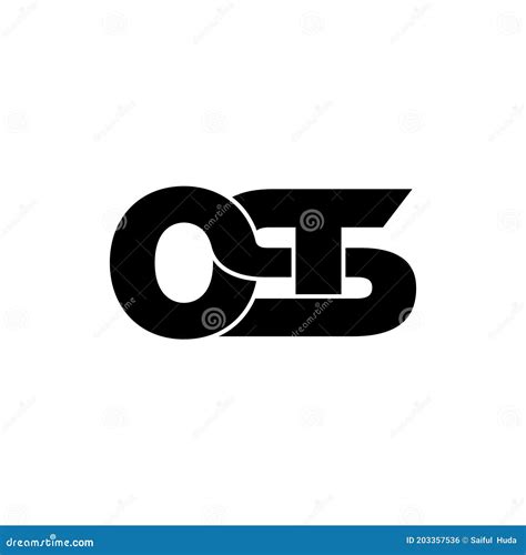 Letter Ost Simple Monogram Logo Icon Design Stock Vector