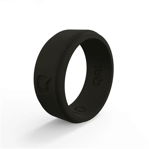 Qalo Qalo Mens Classic Silicone Ring Black Size 11