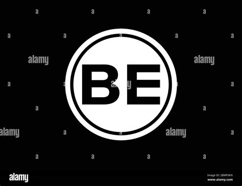 initial monogram letter b e logo design vector template b e letter logo design stock vector