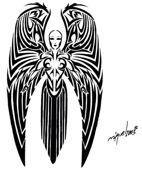 Angel Tattoo By Midnite7175 On Deviantart Warrior Symbol Tattoo