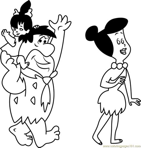 Fred Flintstones Coloring Page