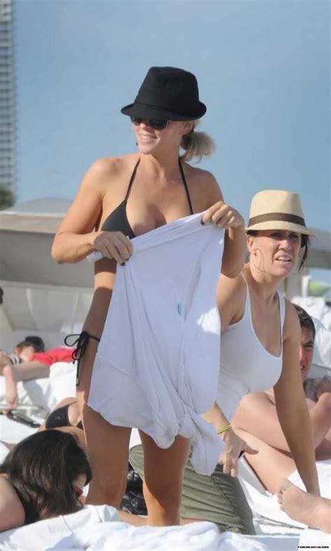Retro Bikini Jenny Mccarthy Wears Black Bikini At Miami Pics