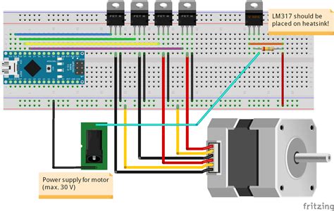 Unipolar Stepper Motors Arduino Code And Driver · One Transistor