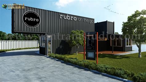 Rubra Coffee Shop 3d Exterior Design By Architectural Visualization