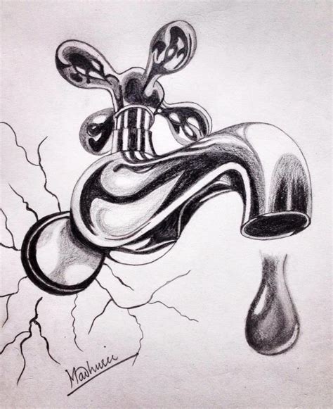 Pencil Drawing Of Water
