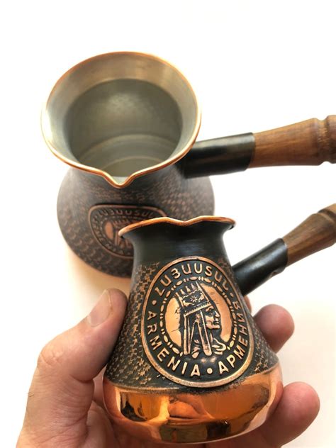 Handmade Armenian Coffee Pot Maker Copper Ibrik Cezve Turka Etsy