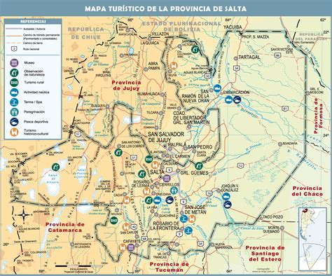 Tourist Map Of The Province Of Salta Ex