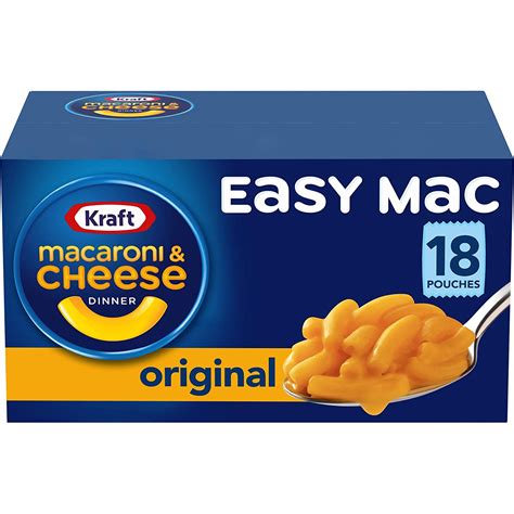 Kraft Easy Mac Original Flavor Macaroni And Cheese Meal 18 Pouches