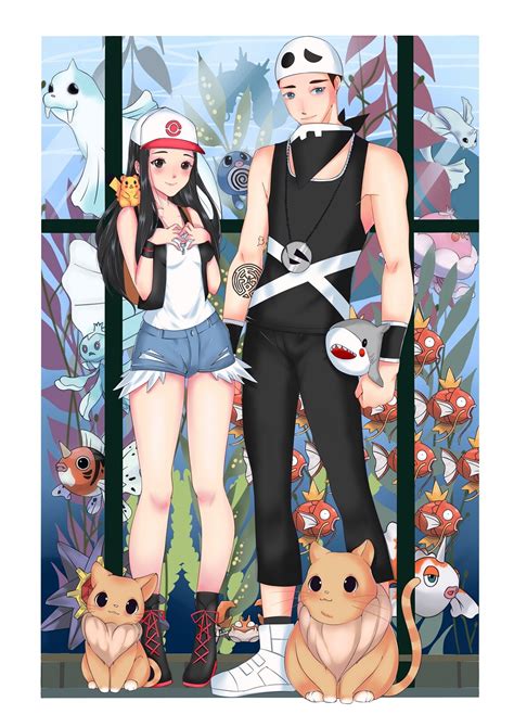 Iori Shibasaki Commissioned Work Pokemon Trainers Couple