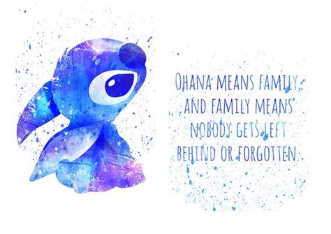 Ï beautiful photo quality poster print brought to you by simply. Lilo and Stitch Ohana means family Disney fan Art by ...