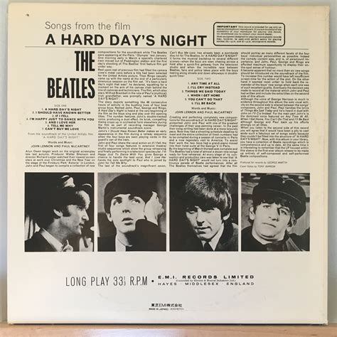 ザ・ビートルズ（the Beatles）「a Hard Days Night」mono 1964年 Uk盤 Icatengobmx