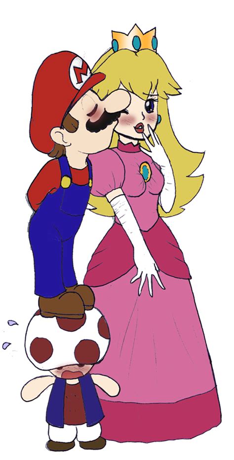 Princess Peach Kisses Mario