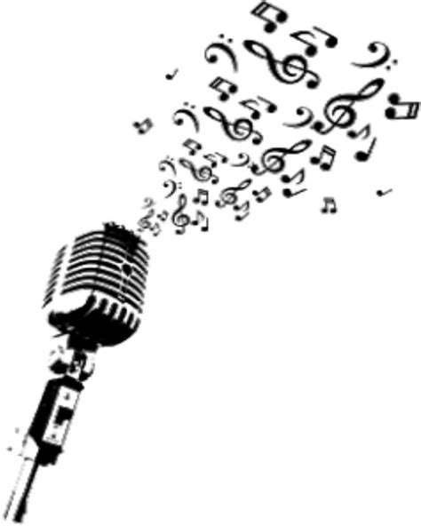 microphone silhouette png - Sing Drawing Microphone - Microphone With Music Notes Png | #1272388 ...