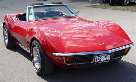 1971 Chevrolet Corvette Convertible Red Front Angle