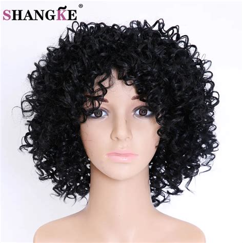 Short Black Wig Cosplay Afro Synthetic Short Wigs For Black Women Cheap