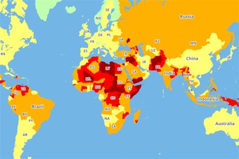 Animated Map Reveals The Most Dangerous Countries Across The Globe For