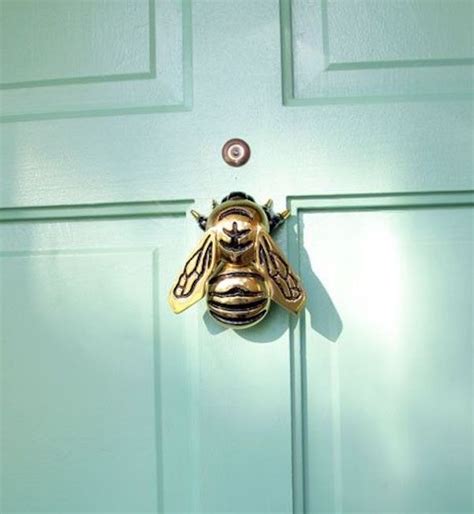 A pretty, nickel plated bumble bee door knocker with a charm of its own. 8 Fabulous Door Knockers For Your Entryway in 2021 | The Zhush