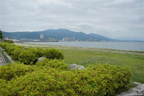It is said that the name biwa is related to a japanese musical instrument, which the lake resembles in shape. Otsu - The bleak entrance to Lake Biwa
