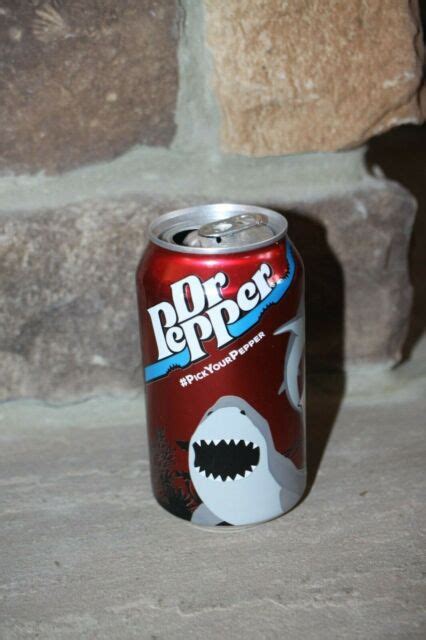 2018 Dr Pepper Shark Can Limited Edition Jaws Collectible 1 Empty