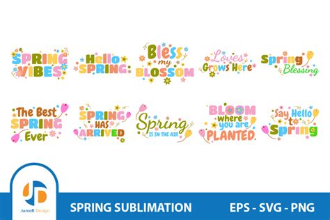 Spring Sublimation Svg Bundle Graphic By Junior Design · Creative Fabrica