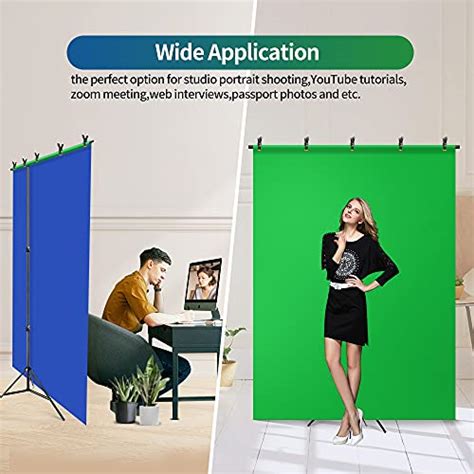 Hemmotop Green Screen Backdrop With Stand Kit 5x65ft For Zoom 2 In 1