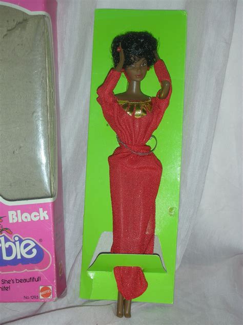 Vintage 1970s Superstar Black Barbie Doll With Box From