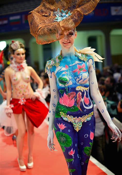Body Painting Contest Of The OMC Hairworld World Cup In Frankfurt Am Main
