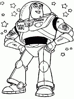 obr. 465 omalovánky Toy Story Buzz Rakeťák Toy story coloring pages