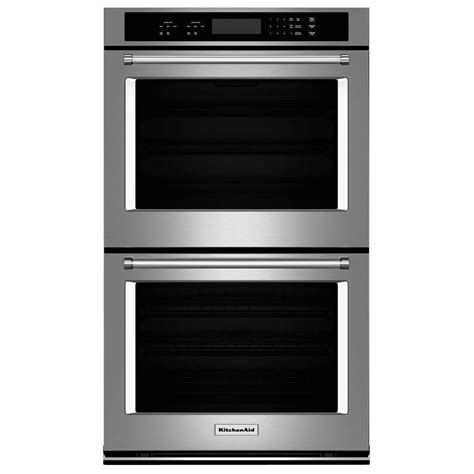 Kitchenaid 27 In Double Electric Wall Oven Self Cleaning In Stainless
