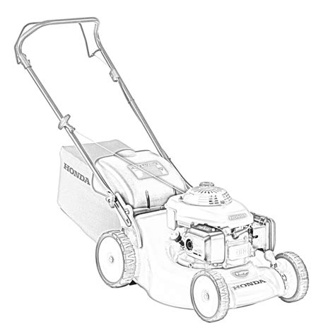 Lawn Mower Drawing Sketch Coloring Page