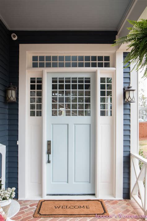 Our Beautiful New Light Blue Front Door Paint Color W Ace