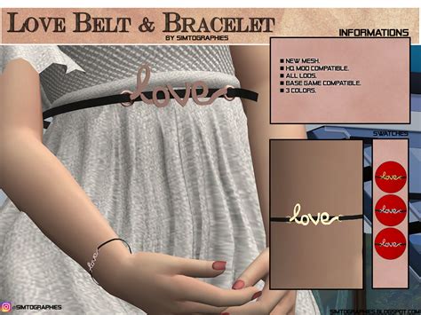 Simtographies Belt And Bracelet • Sims 4 Downloads