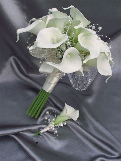 Elegant Calla Lily Wedding Bouquet Bridal Bouquet With Calla Lelie
