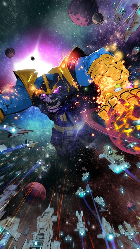Thanos Comic Book Art Wallpaper For Desktop And Iphone