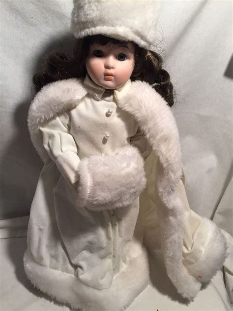 Beautiful 16” Porcelain Collector’s Winter Doll Porcelain Dolls Dolls Porcelain