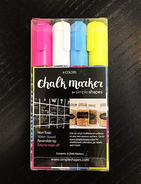 Set Of 4 Chalk Marker Pens Chalkboard Markers Chalkboard Calendar