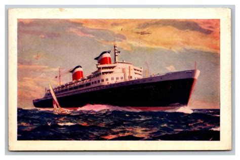 Postcard Ship United States Lines Ss Republic Ebay