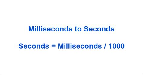 Milliseconds To Seconds