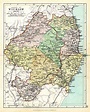 Wicklow Ireland 1893 Mapa antiguo del condado irlandés | Etsy