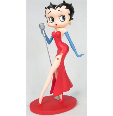 Betty Boop Classic Singer Red Dress Statue